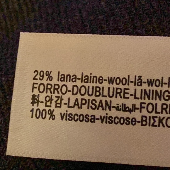 NWT. Massimo Dutti Grey Micro Twill Fabric Blazer with Buttons. Size 4. - Picture 11 of 12